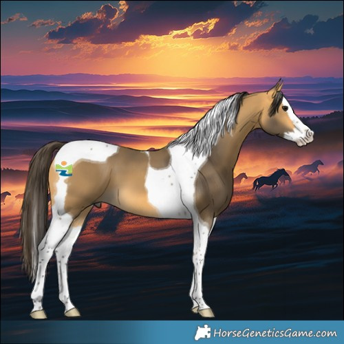 Horse Color:Buckskin Splash Tobiano