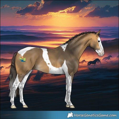 Horse Color:Buckskin Splash Tobiano