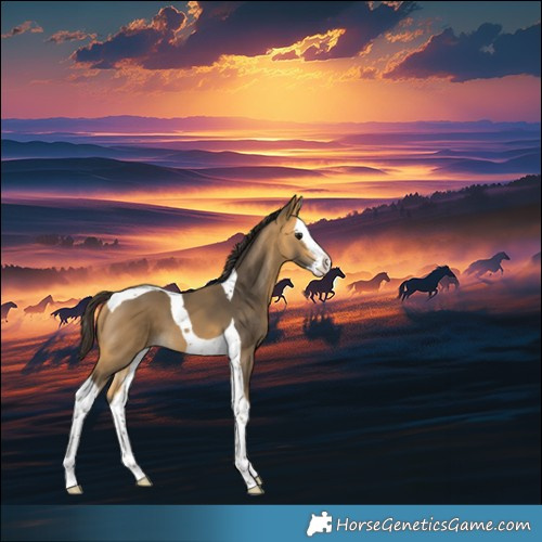 Horse Color:Buckskin Splash Tobiano