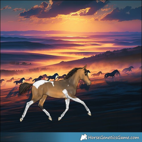 Horse Color:Buckskin Tobiano