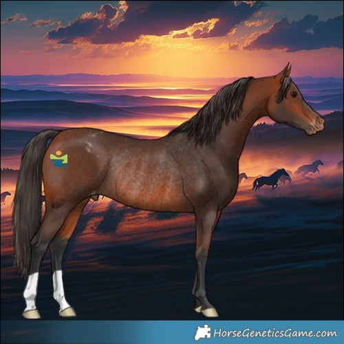 Horse Color:Bay Appaloosa Rabicano 