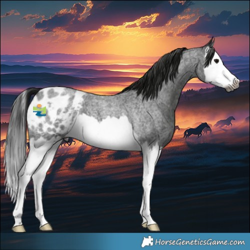 Horse Color:Gray Blue Roan Splash Appaloosa