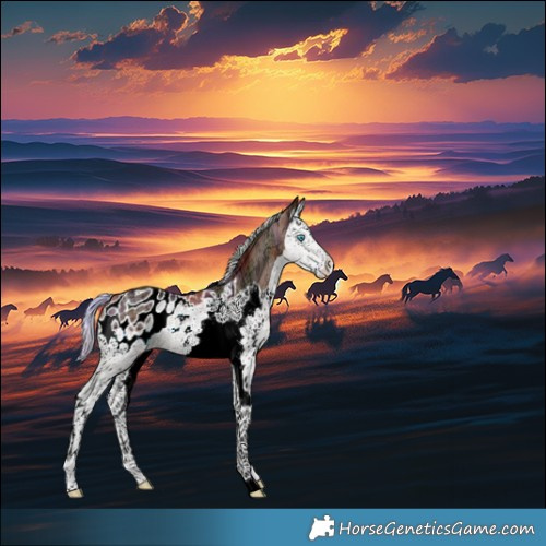 Horse Color:Nacre Silver Bay Ice Splash Appaloosa