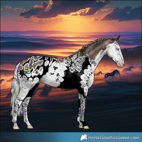 Horse Color:Nacre Silver Bay Ice Splash Appaloosa