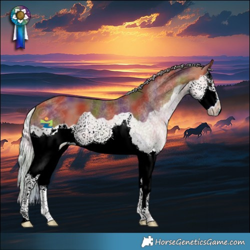 Horse Color:Nacre Silver Bay Splash