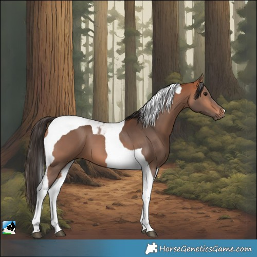 Horse Color:Bay Tobiano 