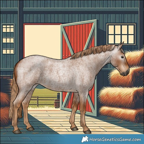 Horse Color:Gray Red Roan 