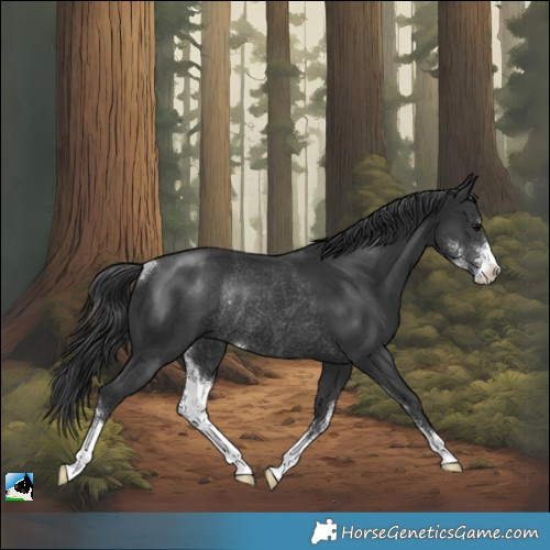 Horse Color:Black Sabino Rabicano 