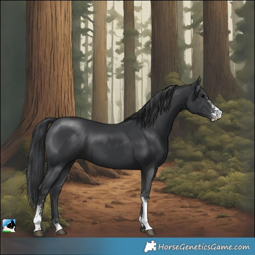 Horse Color:Black Sabino