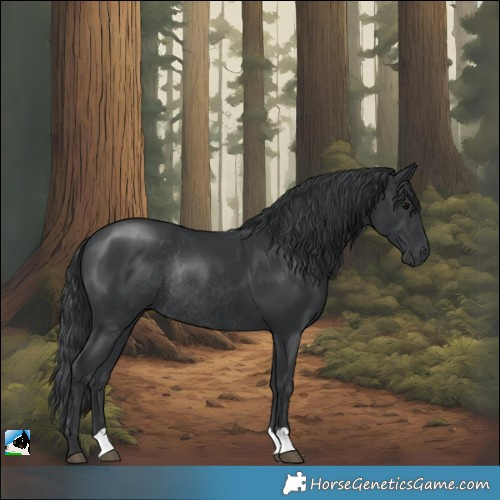 Horse Color:Black Mushroom Rabicano