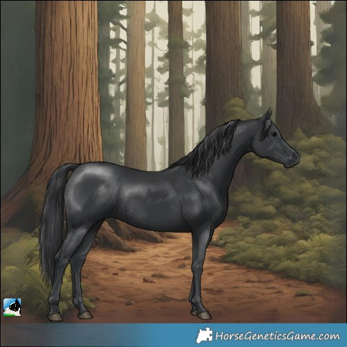 Horse Color:Black Rabicano 