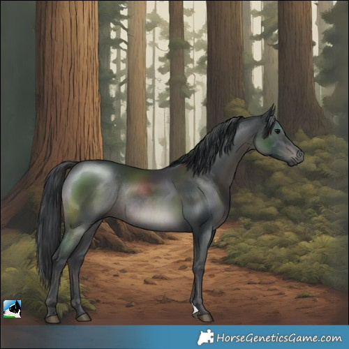 Horse Color:Black Mushroom Rabicano 
