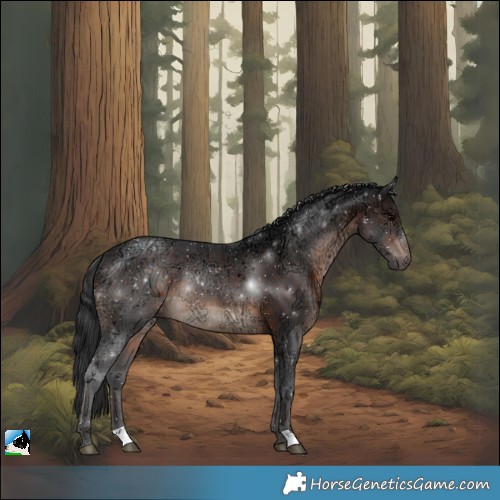 Horse Color:Brown Ice Rabicano 