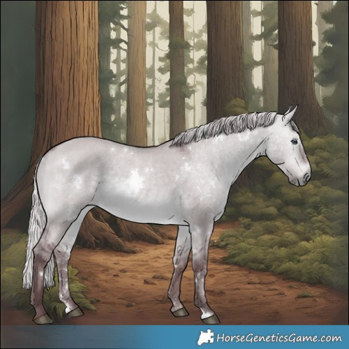 Horse Color:White Spotted Chocolate Silver Bay Chinchilla Dun Rabicano 