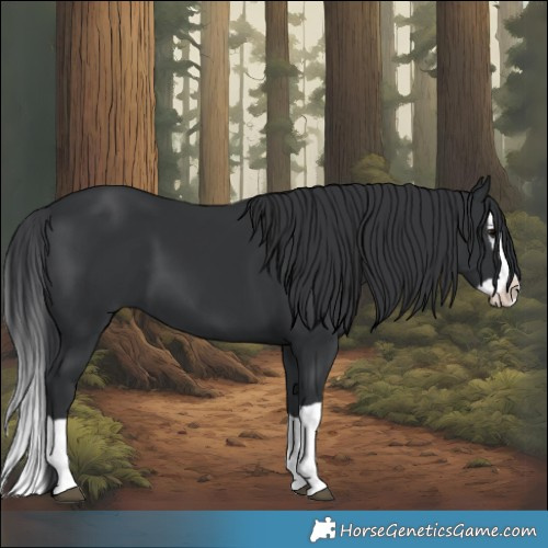 Horse Color:Black Splash