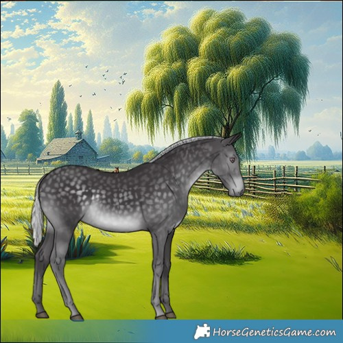 Horse Color:Silver Smoky Black Chinchilla 