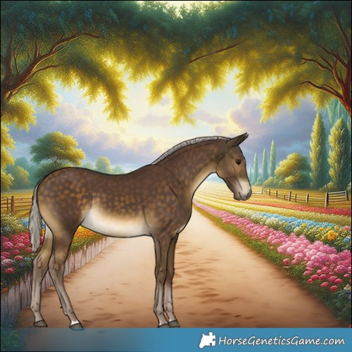 Horse Color:Chocolate Silver Buckskin Rabicano 