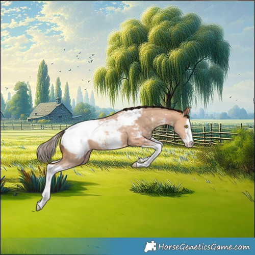 Horse Color:Amber Champagne Sabino Splash Appaloosa 