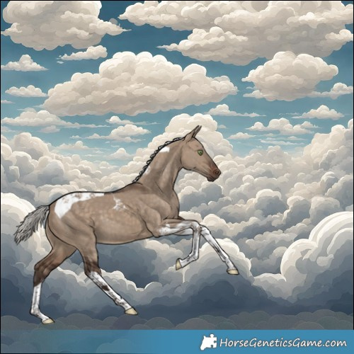 Horse Color:Silver Brown Dun Tobiano 