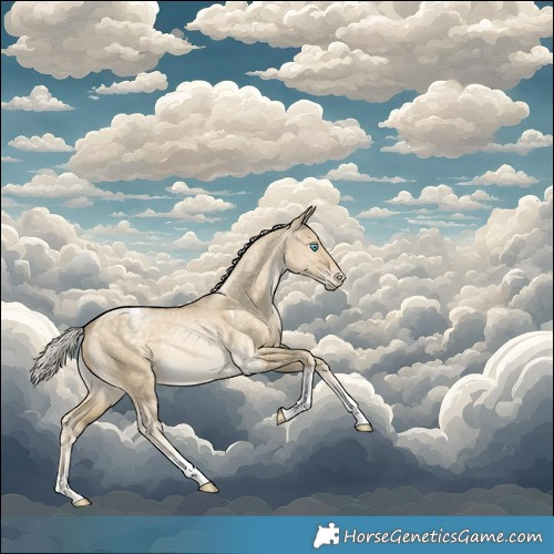 Horse Color:Silver Buckskin Pearl Dun Tobiano 
