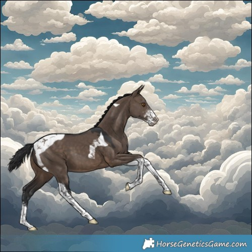 Horse Color:Brown Dun Sabino Tobiano 