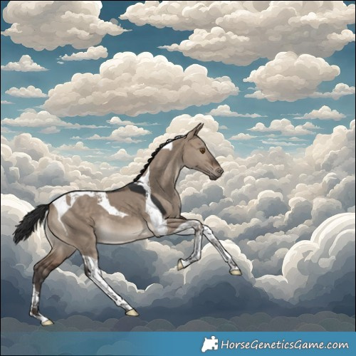 Horse Color:Brown Dun Tobiano 