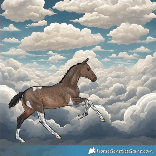 Horse Color:Brown Dun Tobiano