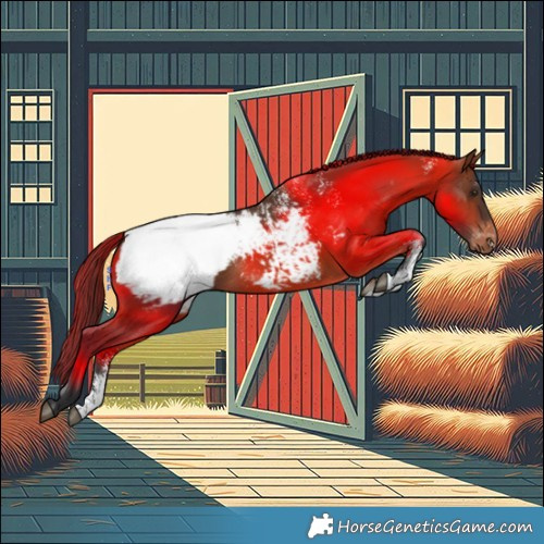 Horse Color:Powder White Bay Snowcap