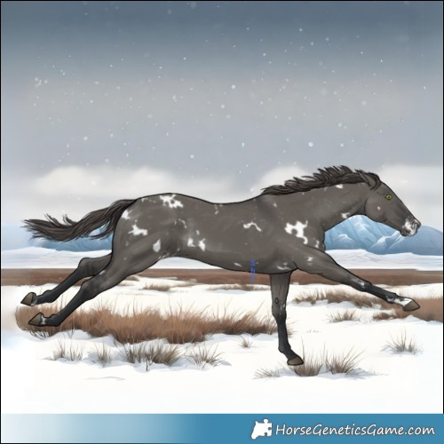 Horse Color:White Spotted Grullo Mushroom Appaloosa Rabicano
