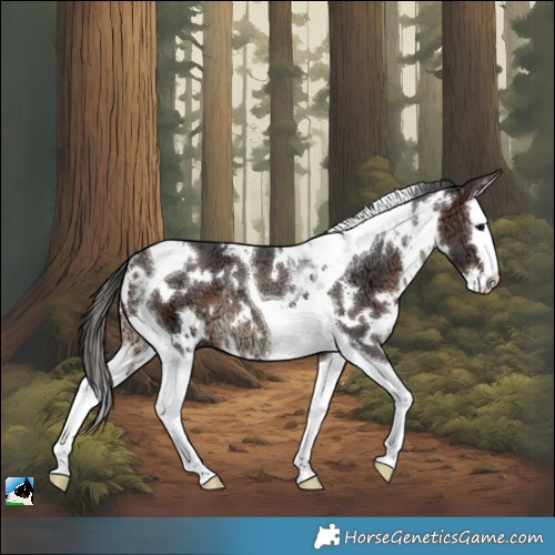 Horse Color:White Spotted Brown Ice Merle Splash Tobiano Rabicano 