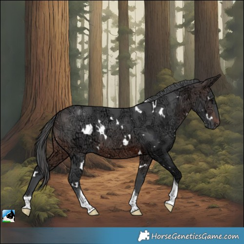 Horse Color:White Spotted Brown Ice Merle Tobiano