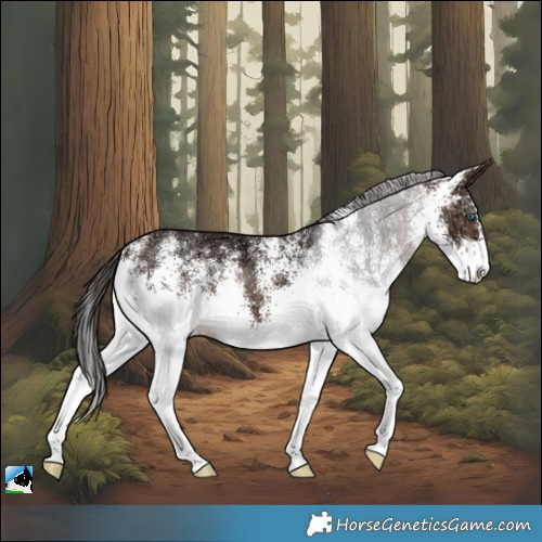 Horse Color:White Spotted Brown Ice Merle Rabicano 