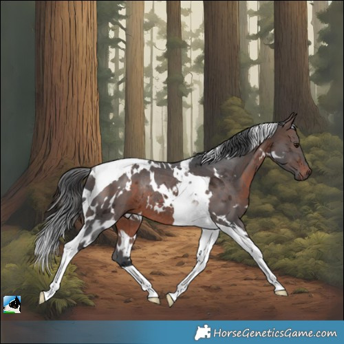 Horse Color:White Spotted Brown Merle Tobiano Rabicano