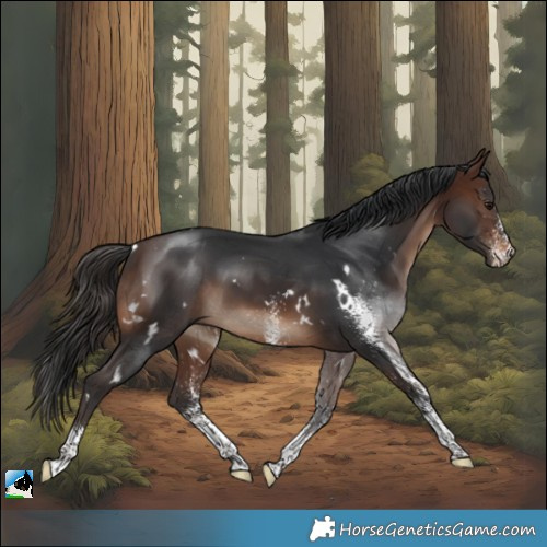 Horse Color:White Spotted Brown Rabicano 