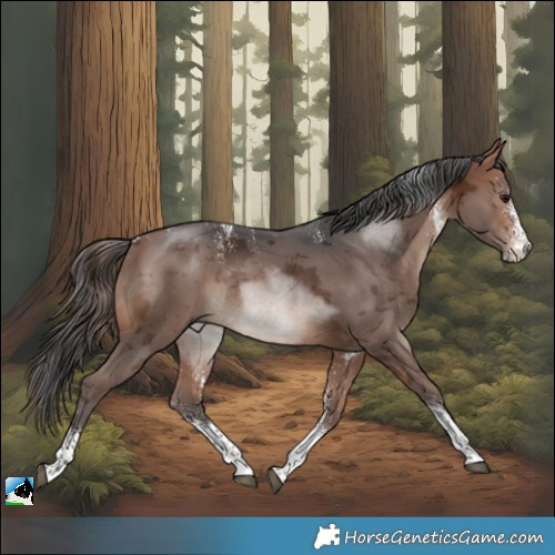 Horse Color:Powder White White Spotted Bay Merle