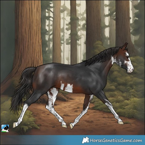 Horse Color:White Spotted Brown Rabicano 
