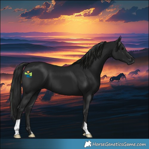 Horse Color:Gray Black 