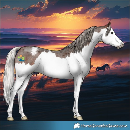 Horse Color:Gray Silver Bay Roan Splash Appaloosa