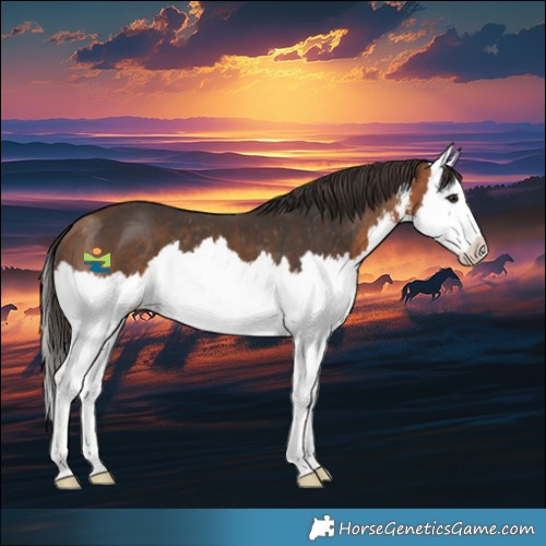 Horse Color:White Spotted Bay Splash Appaloosa