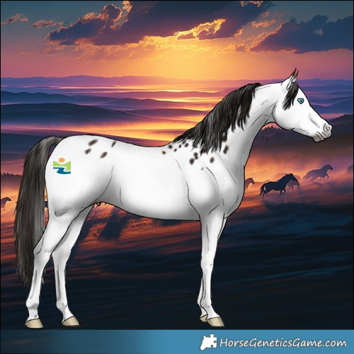 Horse Color:Gray Bay Splash Appaloosa