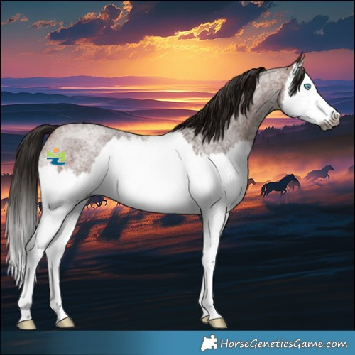 Horse Color:Gray Bay Roan Splash