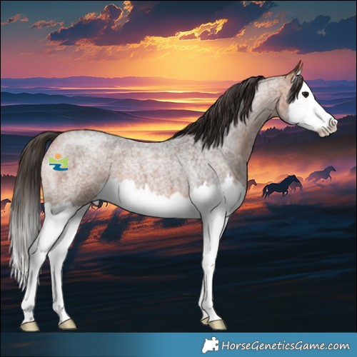 Horse Color:Bay Roan Splash