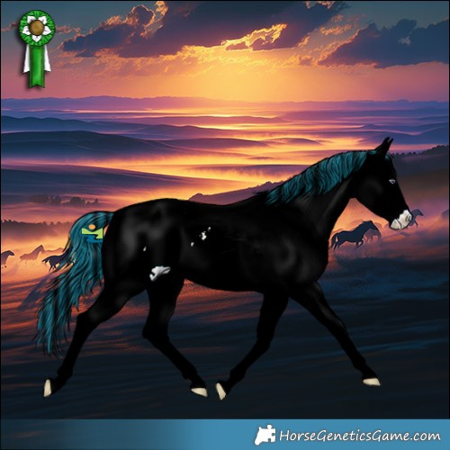 Horse Color:Painted White Spotted Liver Red Chinchilla Ice Roan Splash 