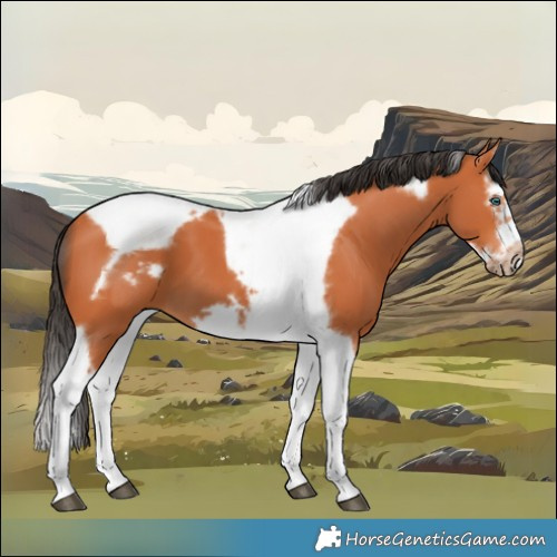 Horse Color:Bay Splash Tobiano Frame