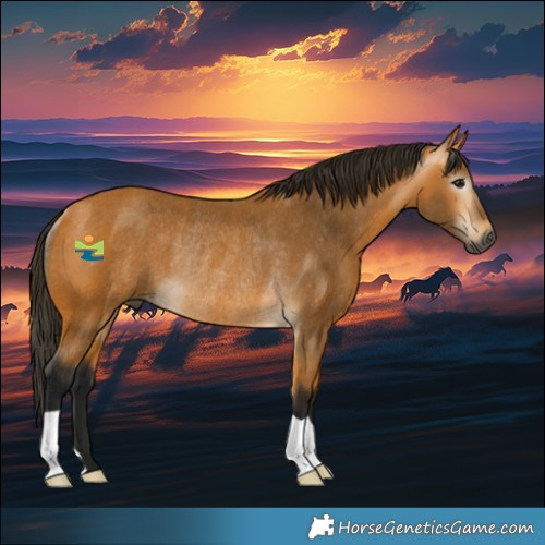 Horse Color:Gray Buckskin Rabicano 