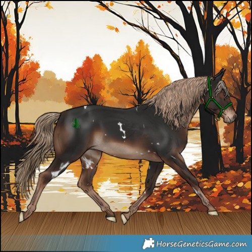 Horse Color:White Spotted Liver Chestnut 