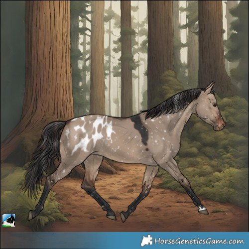Horse Color:Brown Dun Blanket Rabicano 