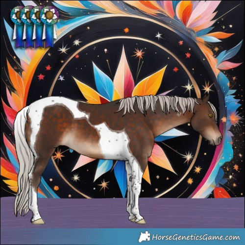 Horse Color:Silver Bay Tobiano