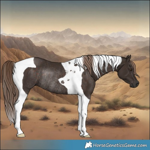 Horse Color:Liver Chestnut Tobiano Rabicano