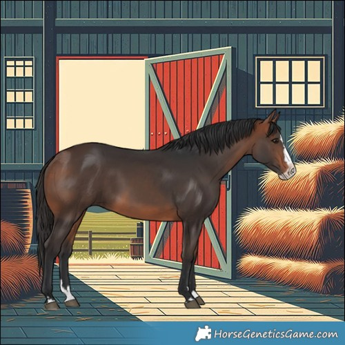 Horse Color:Bay Splash Rabicano